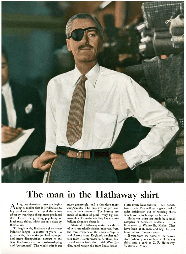 David Ogilvy's famous "Man in the Hathaway Shirt" Ad